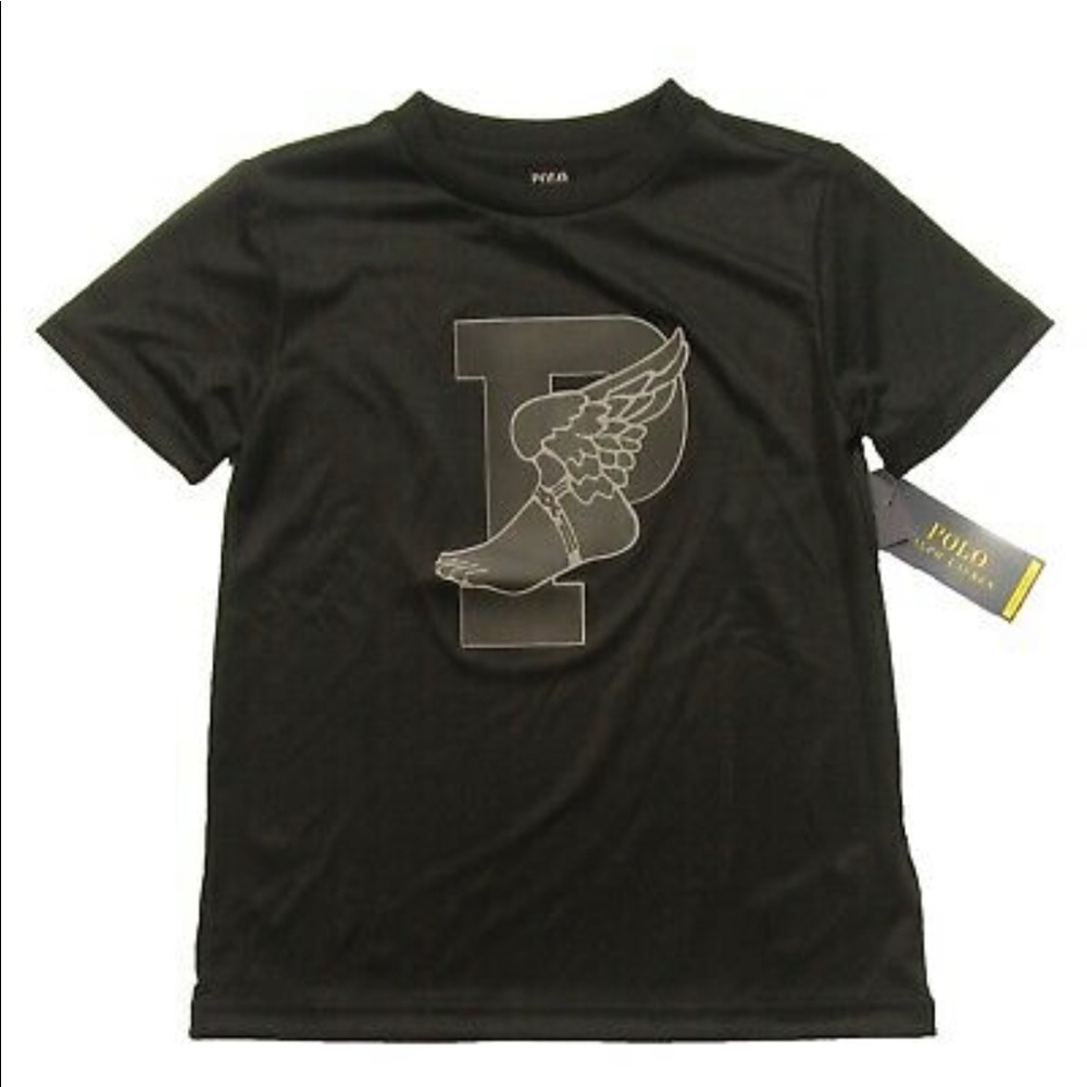 Polo Ralph Lauren Pwing P Wing polyester Performance T Shirt black Men’s Large